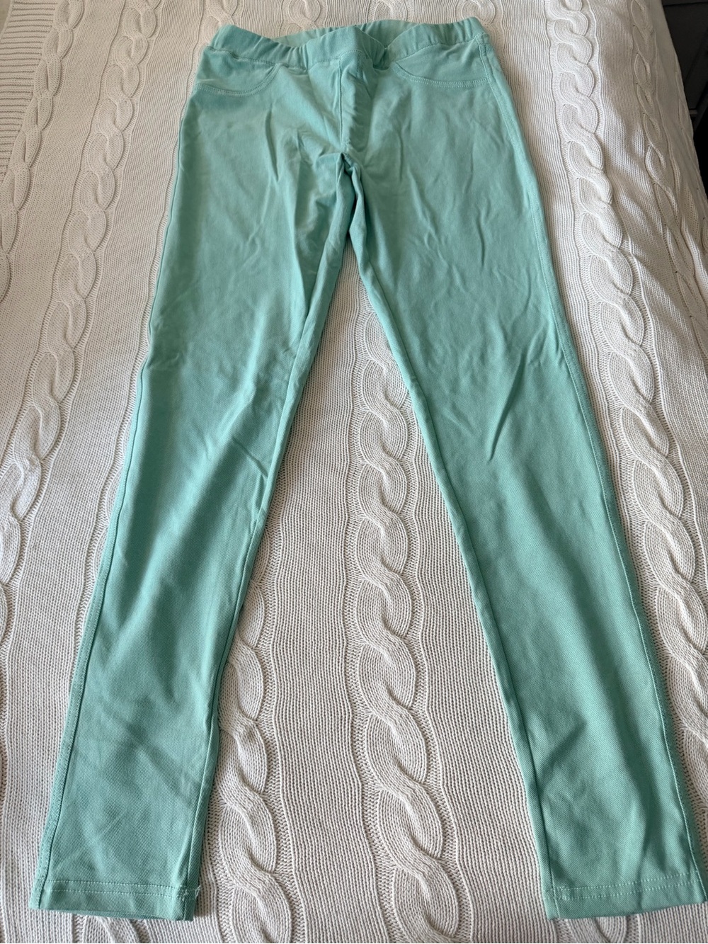 H&M Seafoam Mint Green Pull-On Jean Leggings Size 12